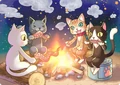 Doram Cats enjoying themselves at the Octopus Festival.
