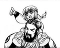 Lord Irine happily playing with his daughter Sarah. (manhwa)