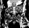 The mysterious dragon knight training Chaos.
