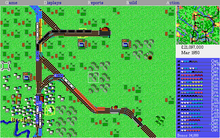 A Busy Network in Railroad Tycoon Deluxe