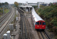 Bakerloo Line 1972 Tube Stock train departing Wilesden Junction