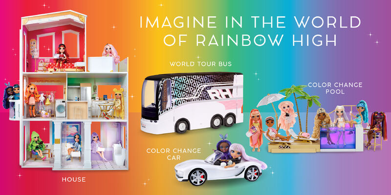 Rainbow High Ruby & Dorm Room Playset Bundle 