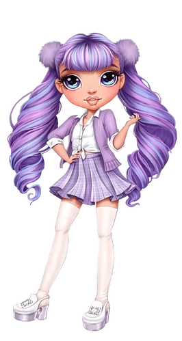 RAINBOW HIGH - POUPÉE FASHION VIOLET WILLOW AVEC SLIME ET ANIMAL DE