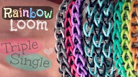 Rainbow Loom Custom Triple Single Bracelets
