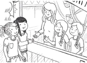 The girls and their mother, Fifi