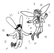 Rachel and Kirsty turned into Fairies.