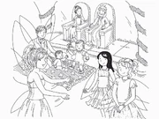 Rachel and Kirsty with the royal family of Fairyland