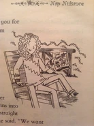 Mrs Robinson reading a magazine