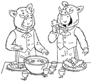 Rachel and Kirsty dressed as Beasts.