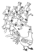 The Goblins steal the Feathers.