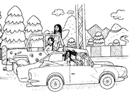 Rachel, Kirsty and Sunny (foreground), Zelda and Bubblegum (middle) and Gracie, Khadijah and Turtle (background).