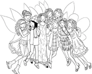 Showtime fairies.jpg (612 KB) All the Showtime Fairies with Rachel and Kirsty in Elsa the Mistletoe Fairy.