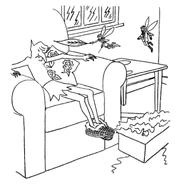 Stealing the Snow Feather back from the goblin.