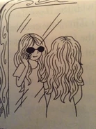 Dakota in disguise, trying to hide from her fans