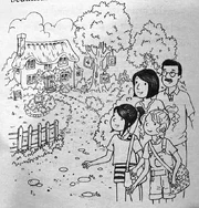 Arriving at Sara's house