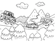 Rachel, Kirsty, Gracie, Khadijah and Zelda riding on Bubblegum, Sunny and Turtle.