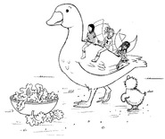 Rachel, Kirsty and Billie helping Snow Goose and Snowdrop.