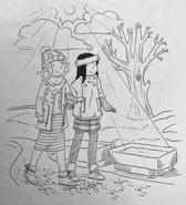 They set off arm in arm.