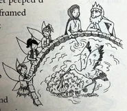 Queen Titania and King Oberon show the girls what happened in the Seeing Pool.