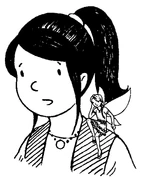 Alexandra sitting on Kirsty's shoulder