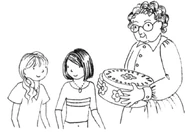 Grandma Tate, Kirsty's gran in Abigail the Breeze Fairy and Evie the Mist Fairy who looks a bit like Rachel's Grandma.