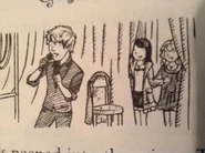 Jacob practising in the wings.