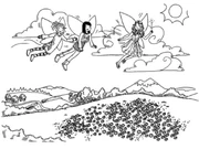 Flying out of the residential area