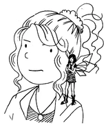 On Rachel's shoulder