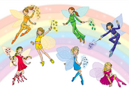 Rainbow fairies art