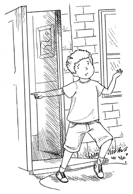 Bailey runs out of the house