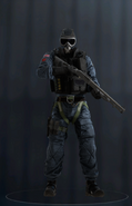 Mute armed with an M590A1 (Velvet Shell)