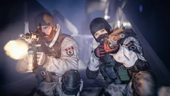 Buck (left) wielding a C8-SFW and Frost (right) holding a Super 90.