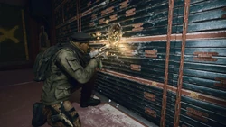 Maverick working on a Reinforced Wall with his Breaching Torch