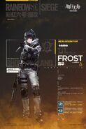 Character sheet of Frost in the game Arknights.