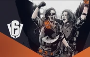 Caveira and Mira in the Six Invitational 2020 art.