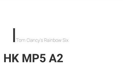Rainbow Six HK MP5 A2