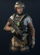 Lesion armed with the T-5 SMG