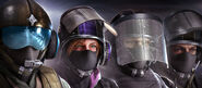 Jäger, IQ, Blitz and Bandit in the BPM Headgear Bundle