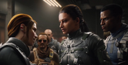 Kali confronting Ash in The Playbook cinematic.