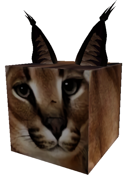 Roblox Raise A Floppa Simulation Cube Cat Caracal Plush Doll