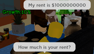 Roommate's rent at 1 billion.