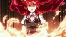 Stella activating her flames.