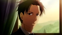 Itsuki talking with his daughter