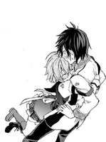 Kagami hugging Ikki