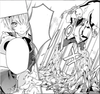 Shizuku freezing Suga's legs