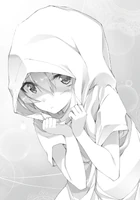 Shizuku hides in her shirt