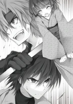 Koume encouraging Yuudai