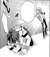 Kirihara striking Ikki while Ikki's back is turned