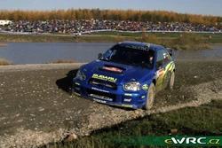 Petter solberg in subaru impreza Banque de photographies et d'images à
