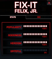 Estadísticas de Félix según el sitio oficial de .